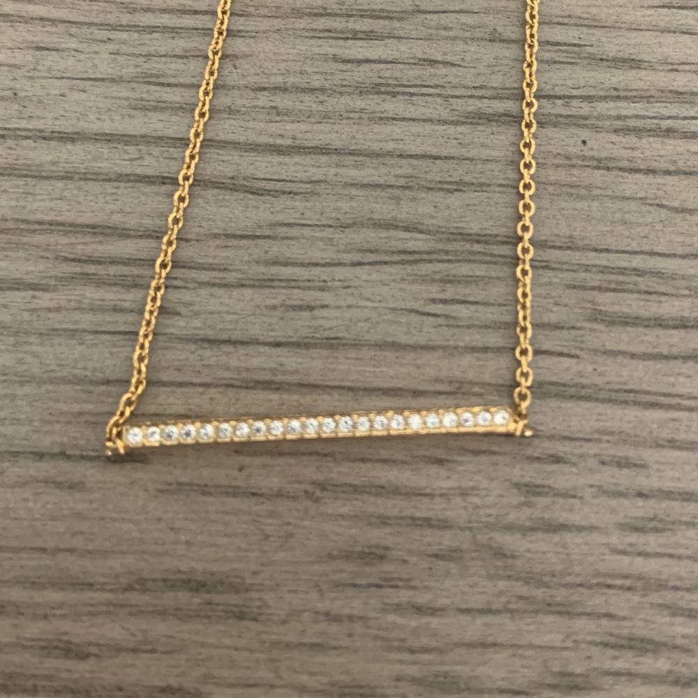 Nadri, gold plated bar necklace